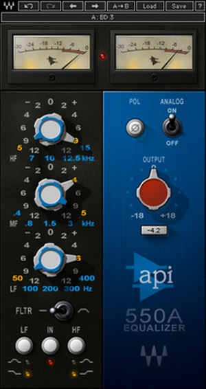Waves API 550 software