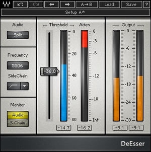 Waves DeEsser software