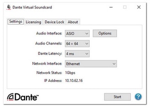 Dante Virtual Soundcard Transferable software